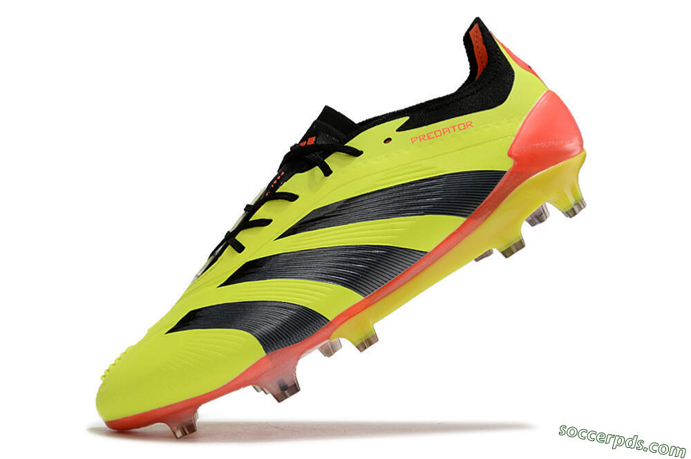Adidas Predator Elite FG Low-Tops Football Boots - Yellow/Black/Orange 4