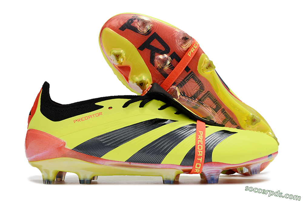 Adidas Predator Elite Foldover Tongue FG Low-Tops Football Boots - Yellow/Black/Orange 1