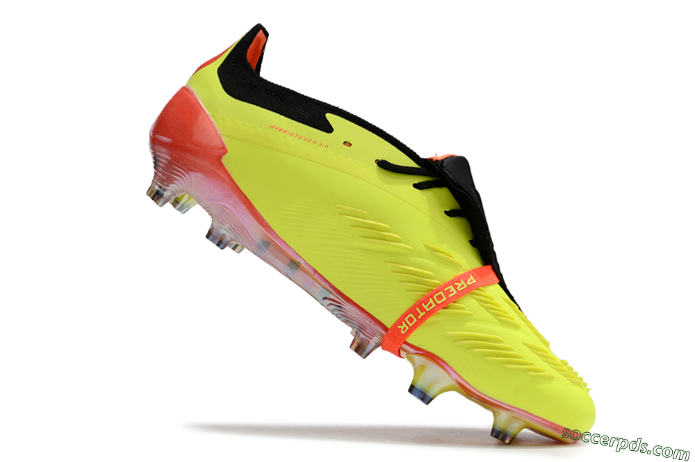 Adidas Predator Elite Foldover Tongue FG Low-Tops Football Boots - Yellow/Black/Orange 6