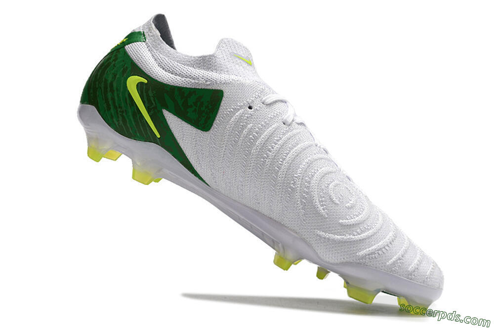 Nike Phantom Luna Elite NU FG Low-Tops Football Boots - White/Green/Yellow 4