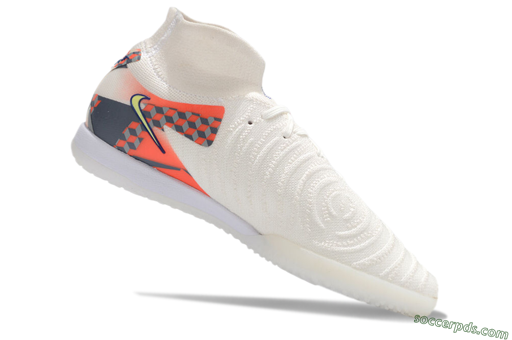 Nike Phantom Luna Elite NU IC High-Tops Football Shoes - White/Yellow/Blue/Orange 4