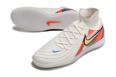 Nike Phantom Luna Elite NU IC High-Tops Football Shoes - White/Yellow/Blue/Orange