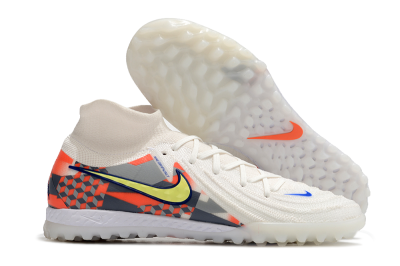 Nike Phantom Luna Elite NU TF High-Tops Football Shoes - White/Yellow/Blue/Orange