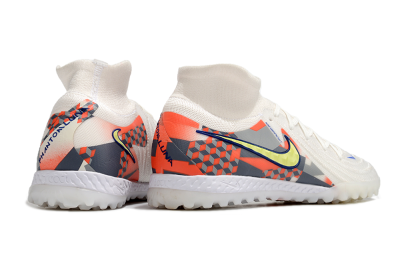 Nike Phantom Luna Elite NU TF High-Tops Football Shoes - White/Yellow/Blue/Orange