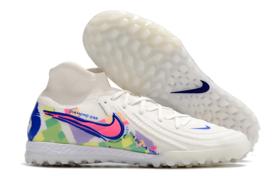 Nike Phantom Luna Elite NU TF High-Tops Football Shoes - White/Blue/Pink/Yellow