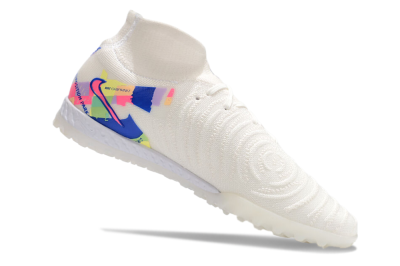 Nike Phantom Luna Elite NU TF High-Tops Football Shoes - White/Blue/Pink/Yellow
