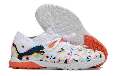 Puma Future X Powercat Tokyo Match TF Low-Tops Football Shoes - White/Orange/Black/Blue