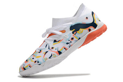 Puma Future X Powercat Tokyo Match TF Low-Tops Football Shoes - White/Orange/Black/Blue