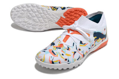 Puma Future X Powercat Tokyo Match TF Low-Tops Football Shoes - White/Orange/Black/Blue