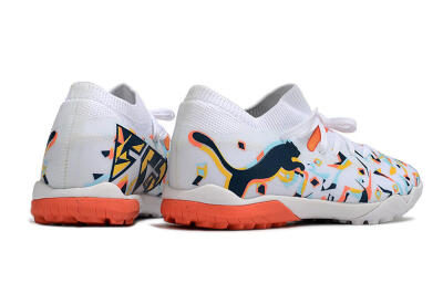 Puma Future X Powercat Tokyo Match TF Low-Tops Football Shoes - White/Orange/Black/Blue