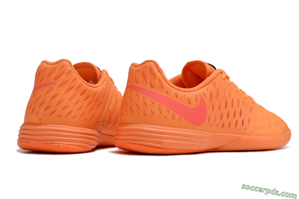 Nike Lunar Gato 2 IC Low-Tops Football Shoes - Orange/Black/Red 6