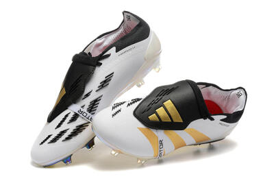 Adidas Predator Elite Foldover Tongue FG Low-Tops Football Boots - White/Black/Gold