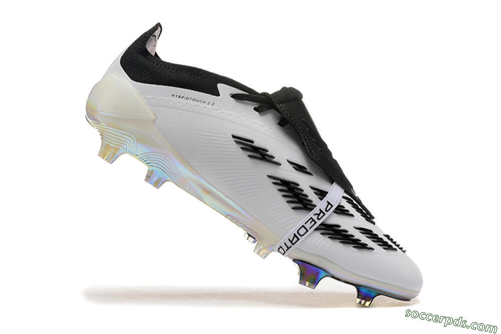 Adidas Predator Elite Foldover Tongue FG Low-Tops Football Boots - White/Black/Gold 7
