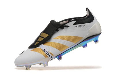 Adidas Predator Elite Foldover Tongue FG Low-Tops Football Boots - White/Black/Gold