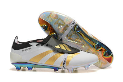 Adidas Predator Elite Foldover Tongue FG Low-Tops Football Boots - White/Black/Gold