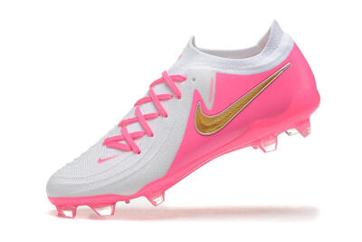 Nike Phantom Luna Elite NU FG Low-Tops Football Boots - White/Pink/Gold
