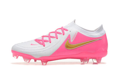 Nike Phantom Luna Elite NU FG Low-Tops Football Boots - White/Pink/Gold