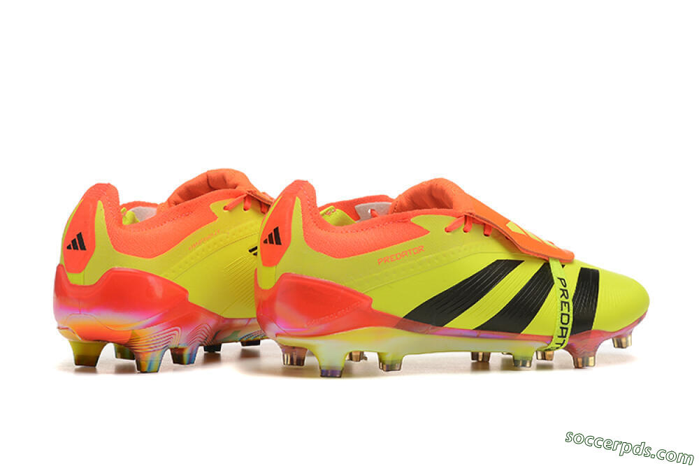 Adidas Predator Elite Foldover Tongue FG Low-Tops Football Boots - Yellow/Black/Orange 5