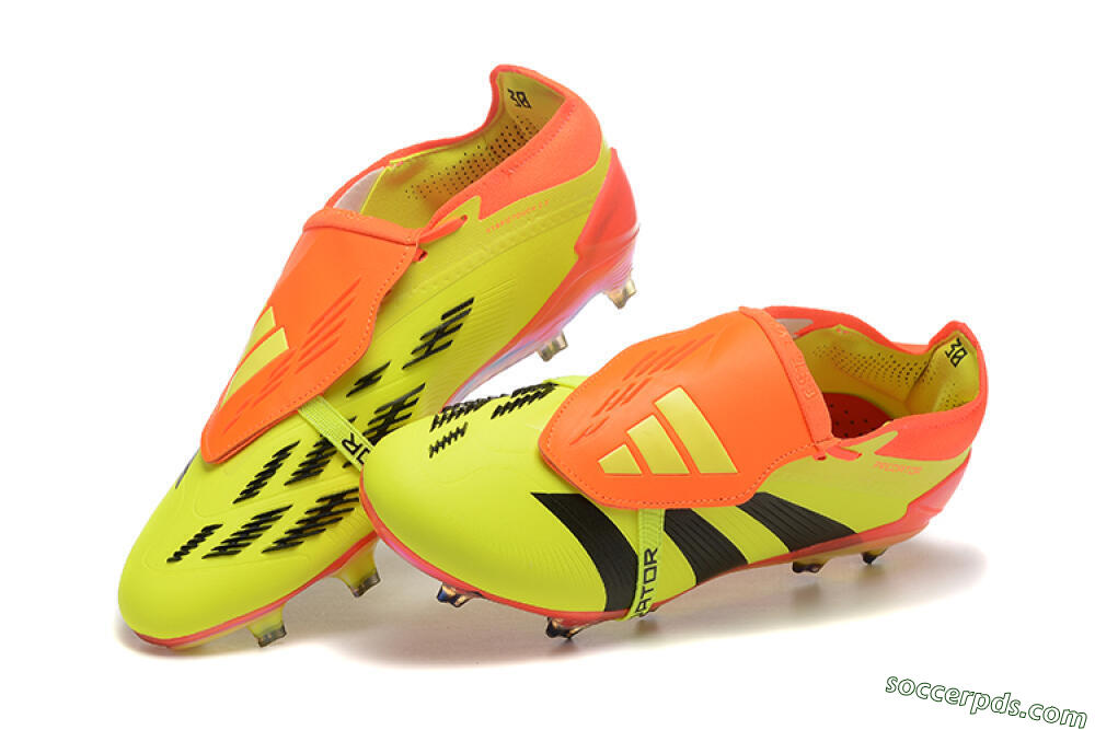 Adidas Predator Elite Foldover Tongue FG Low-Tops Football Boots - Yellow/Black/Orange 6