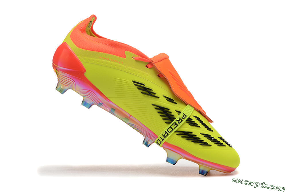 Adidas Predator Elite Foldover Tongue FG Low-Tops Football Boots - Yellow/Black/Orange 7