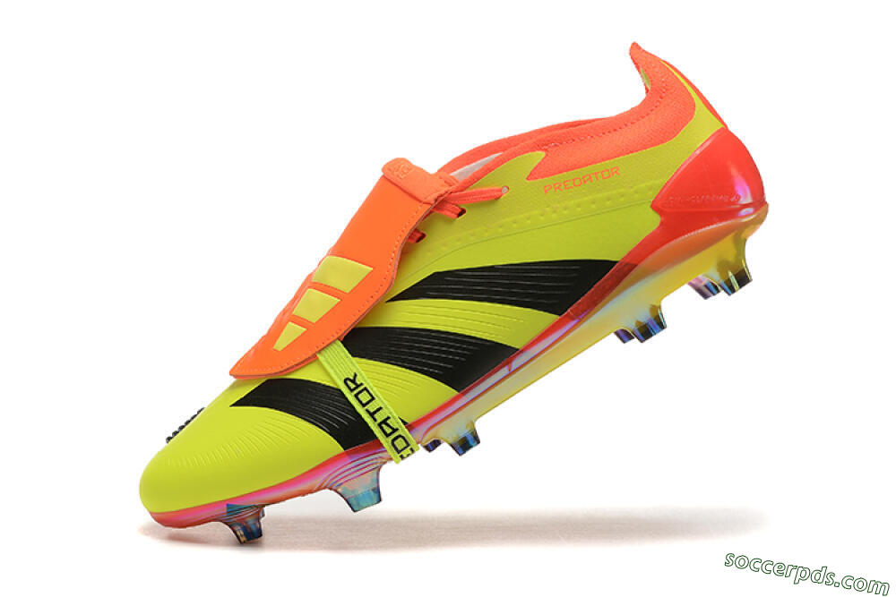 Adidas Predator Elite Foldover Tongue FG Low-Tops Football Boots - Yellow/Black/Orange 8