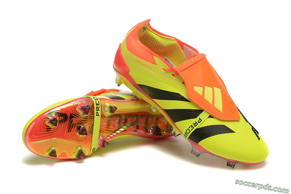 Adidas Predator Elite Foldover Tongue FG Low-Tops Football Boots - Yellow/Black/Orange 4