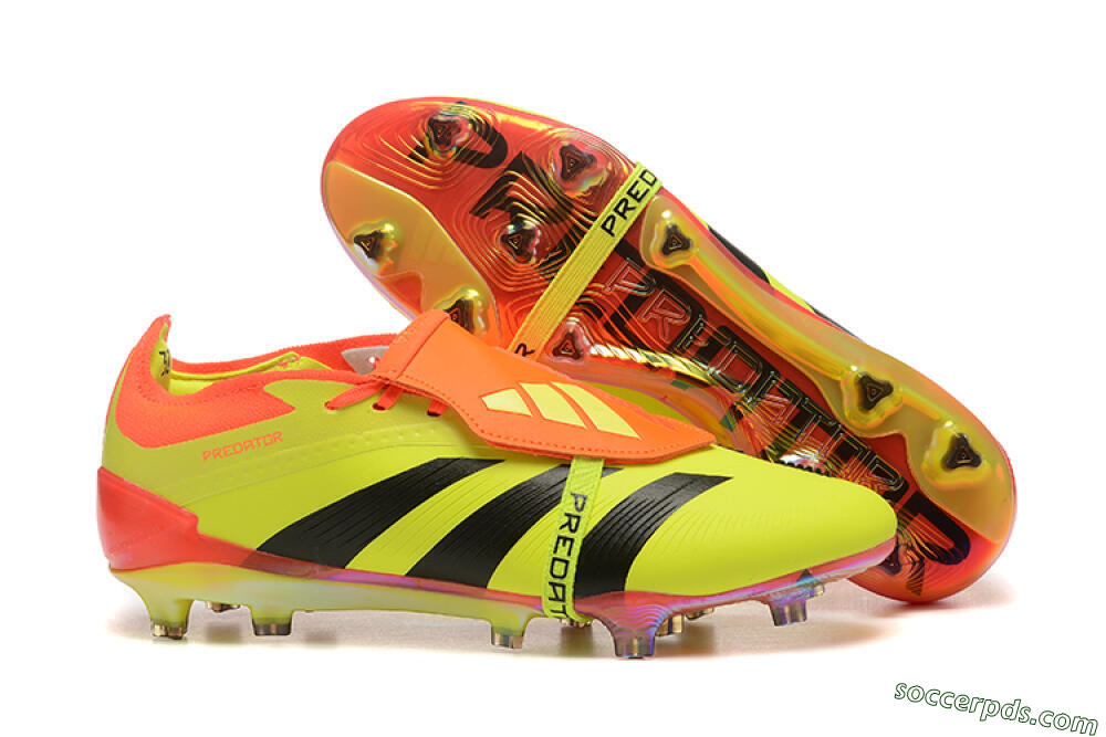 Adidas Predator Elite Foldover Tongue FG Low-Tops Football Boots - Yellow/Black/Orange 1