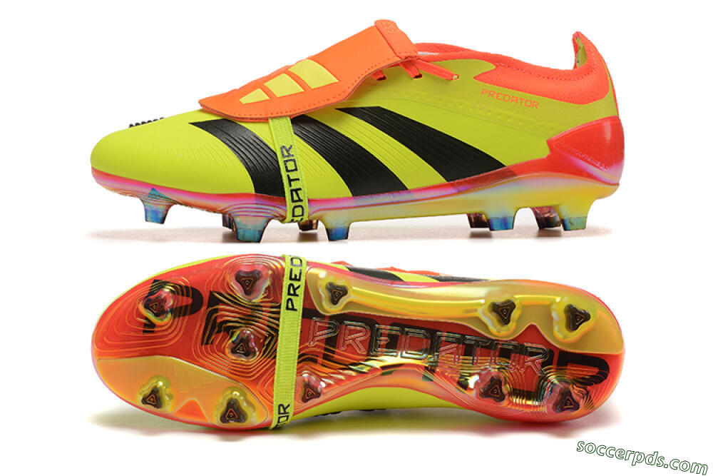 Adidas Predator Elite Foldover Tongue FG Low-Tops Football Boots - Yellow/Black/Orange 0