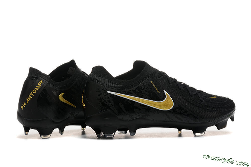 Nike Phantom Luna Elite NU FG Low-Tops Football Boots - Black/Gold 9