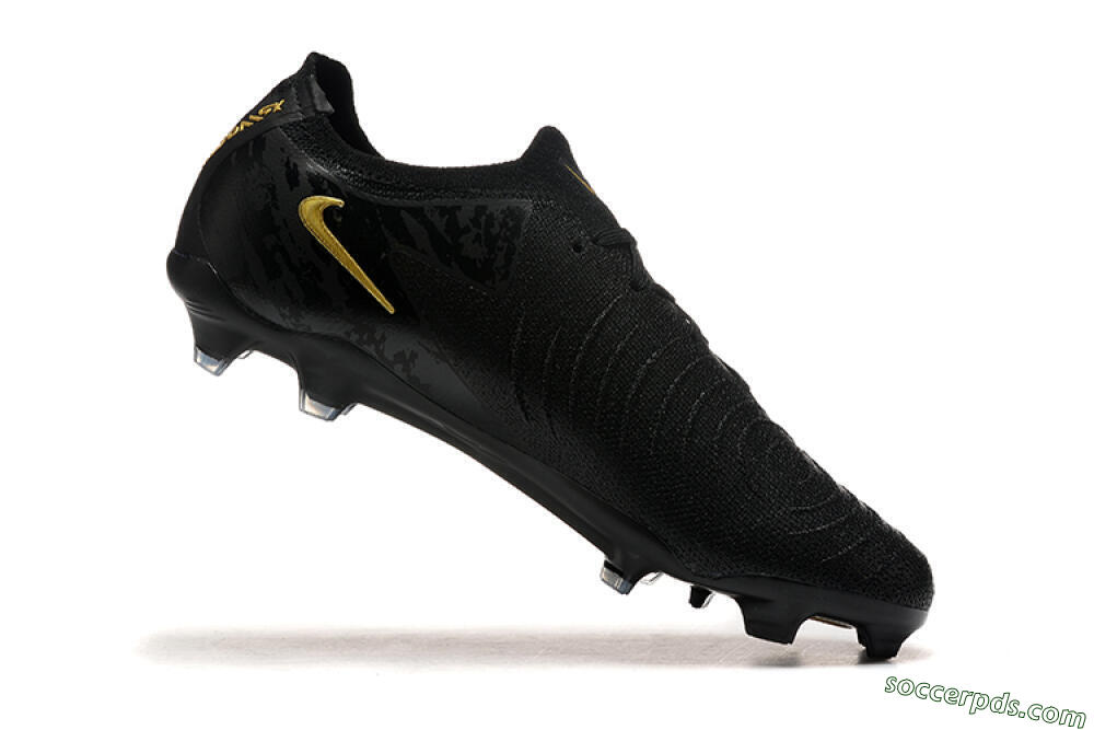 Nike Phantom Luna Elite NU FG Low-Tops Football Boots - Black/Gold 7