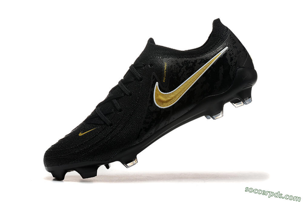 Nike Phantom Luna Elite NU FG Low-Tops Football Boots - Black/Gold 8