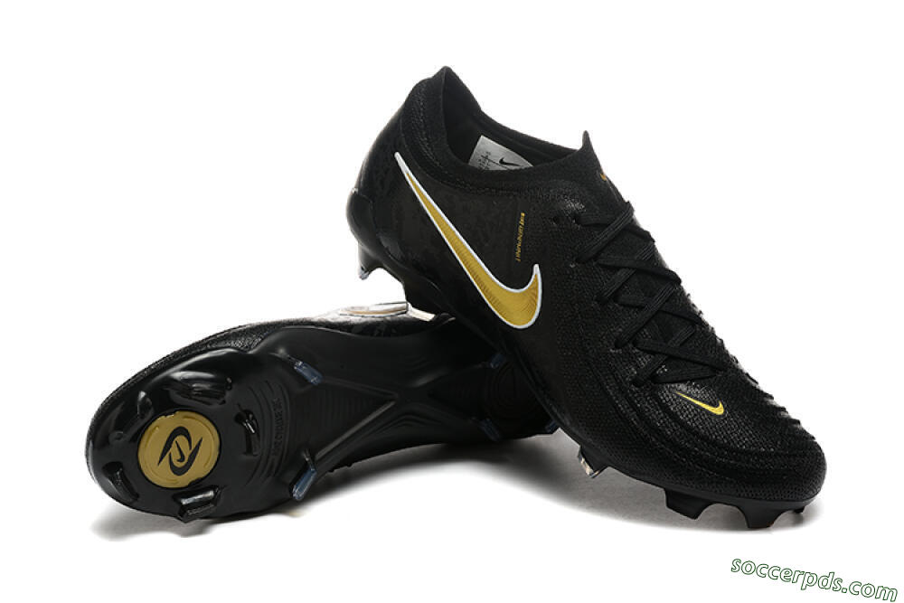 Nike Phantom Luna Elite NU FG Low-Tops Football Boots - Black/Gold 4