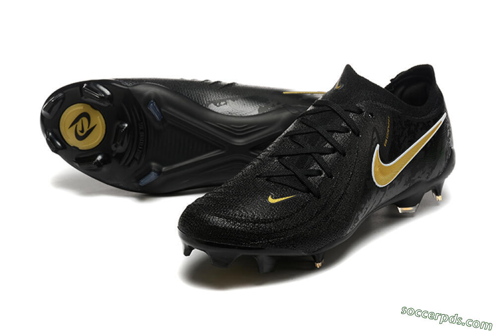 Nike Phantom Luna Elite NU FG Low-Tops Football Boots - Black/Gold 3