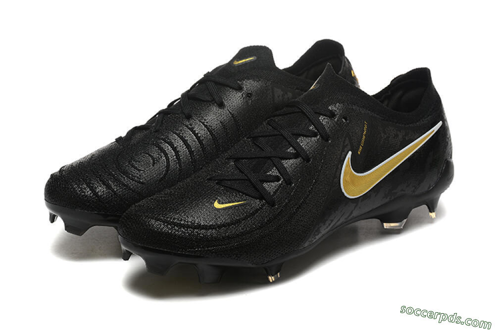 Nike Phantom Luna Elite NU FG Low-Tops Football Boots - Black/Gold 5