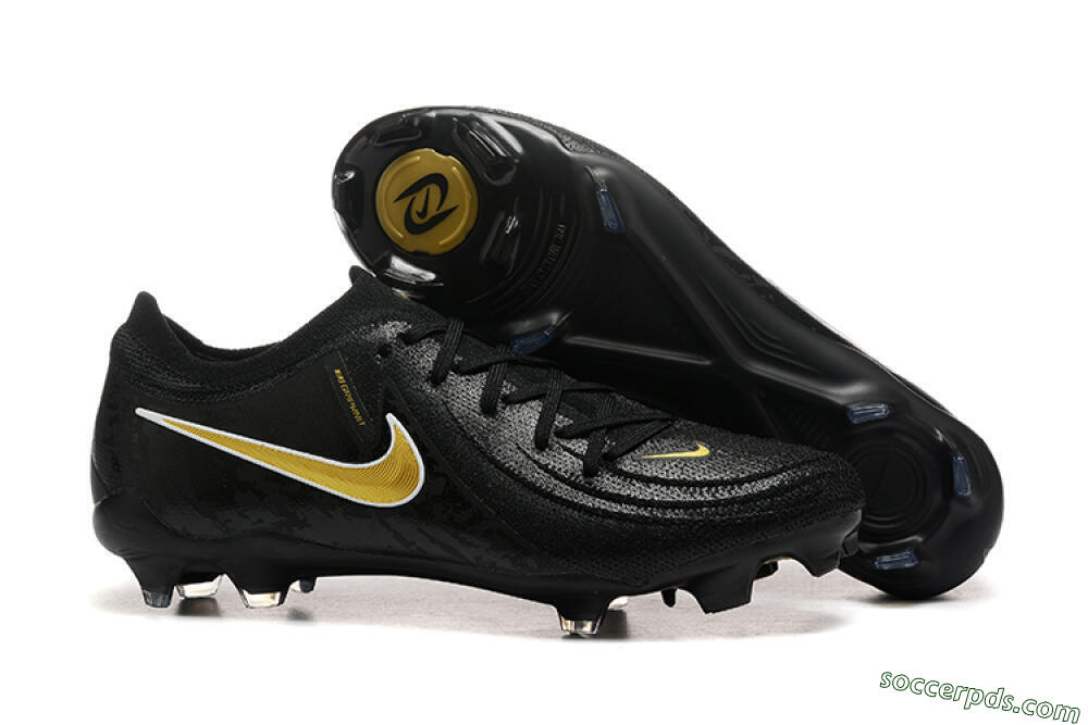 Nike Phantom Luna Elite NU FG Low-Tops Football Boots - Black/Gold 1
