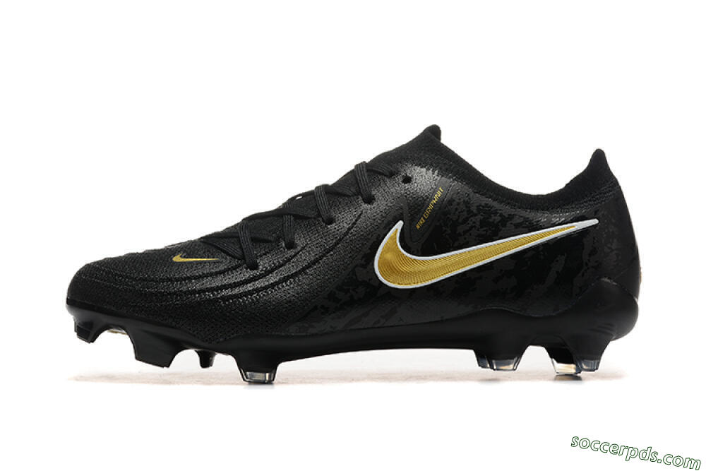 Nike Phantom Luna Elite NU FG Low-Tops Football Boots - Black/Gold 2