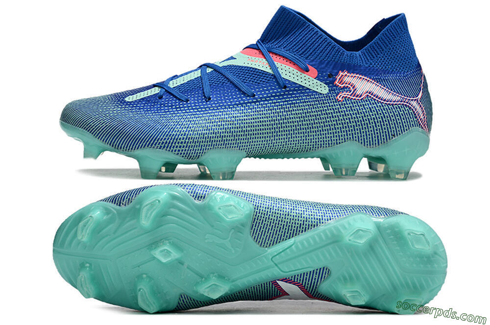 Puma Future Ultimate FG Low-Tops Football Boots - Jade/Blue/Red 0