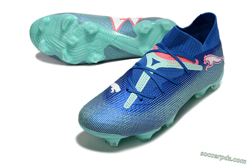 Puma Future Ultimate FG Low-Tops Football Boots - Jade/Blue/Red 3