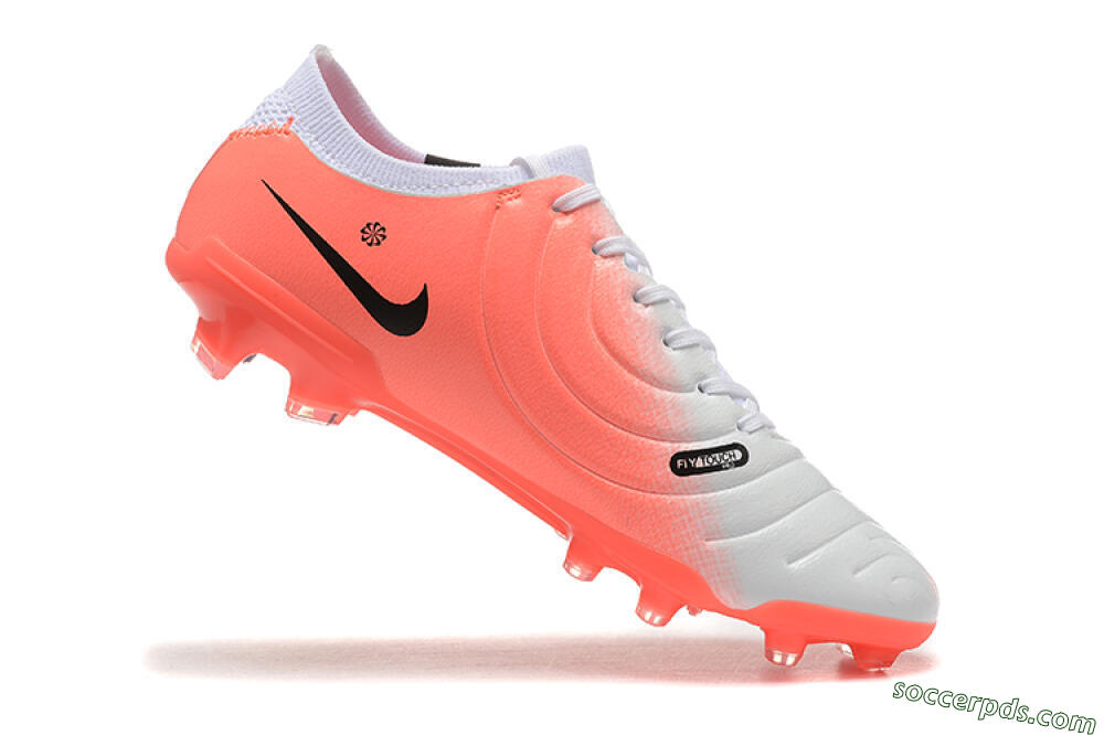 Nike Tiempo Legend 10 Elite FG Low-Tops Football Boots - White/Pink/Black 7