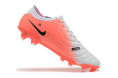 Nike Tiempo Legend 10 Elite FG Low-Tops Football Boots - White/Pink/Black