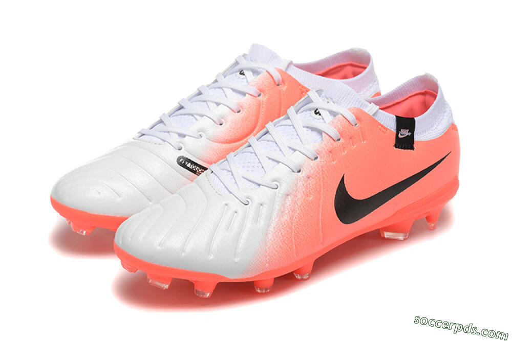 Nike Tiempo Legend 10 Elite FG Low-Tops Football Boots - White/Pink/Black 5