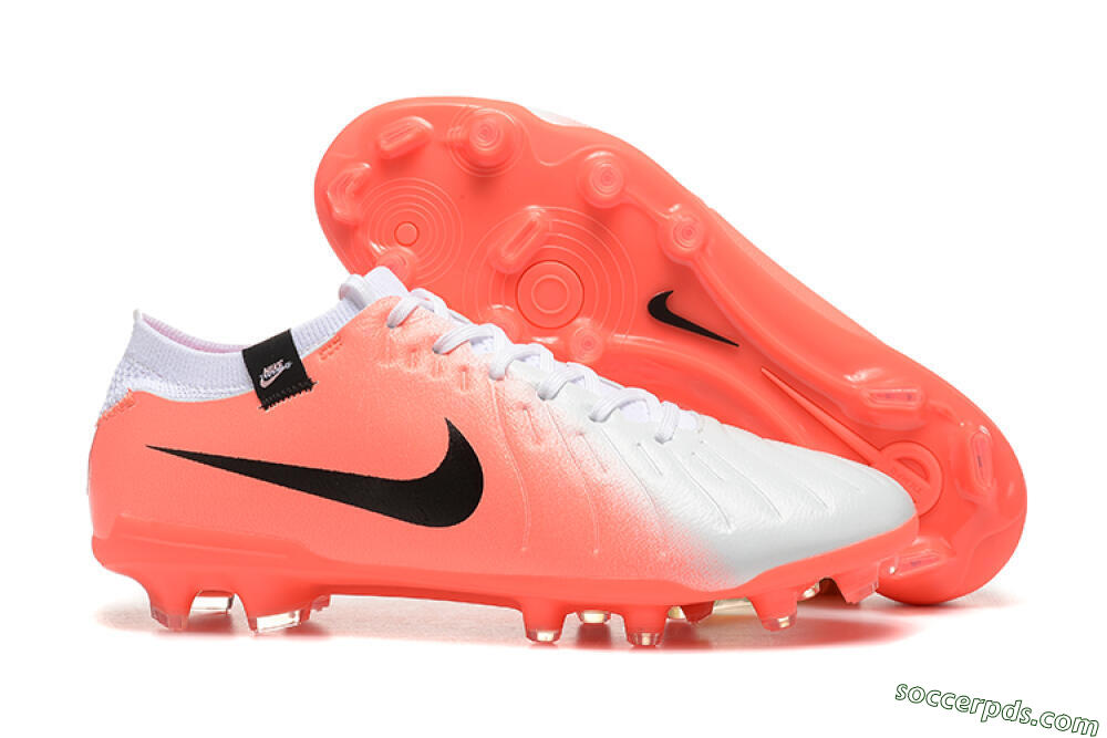 Nike Tiempo Legend 10 Elite FG Low-Tops Football Boots - White/Pink/Black 1