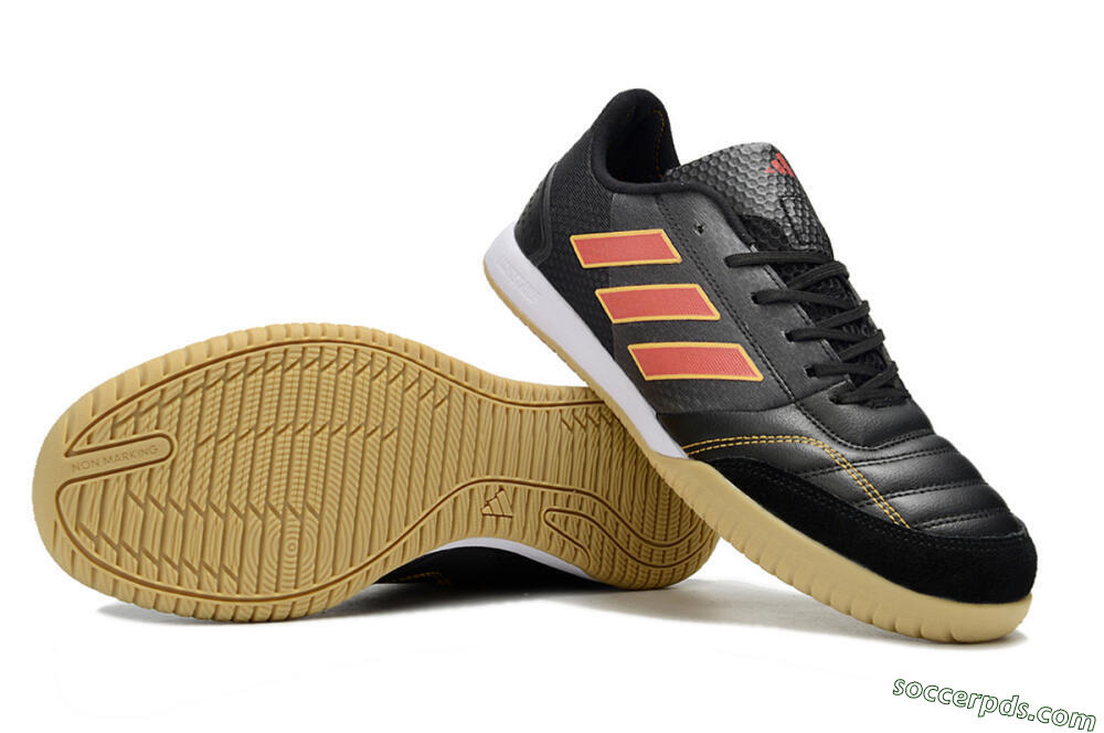 Adidas Top Sala FG Low-Tops Football Shoes - Black/Orange/Brown 0
