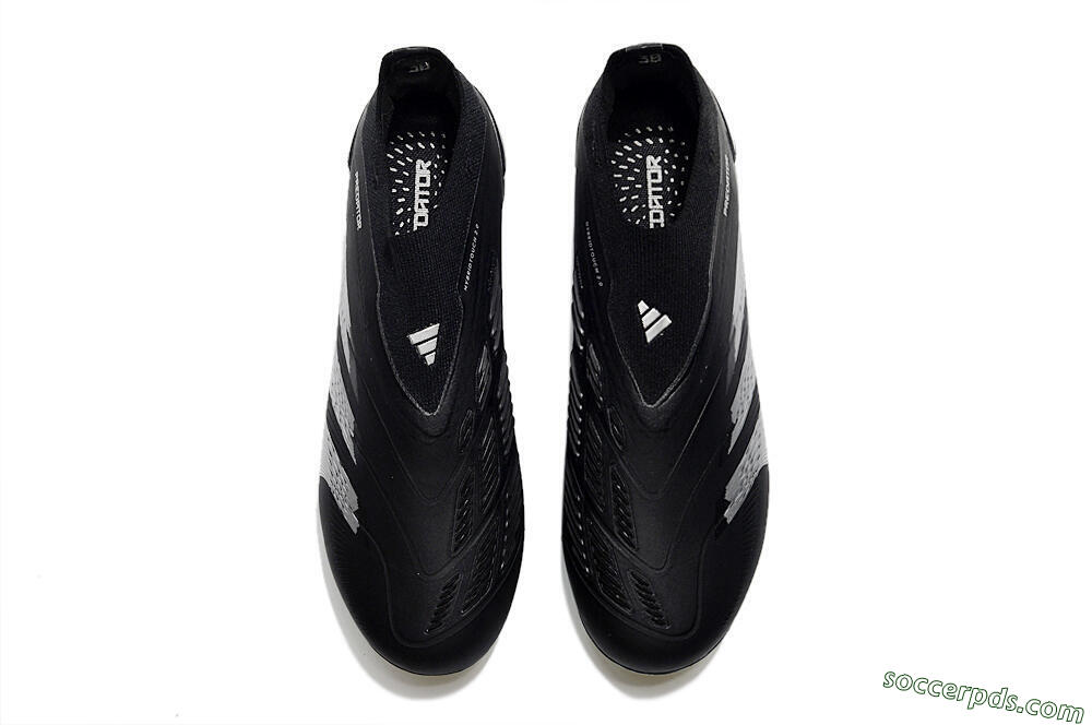 Adidas Predator Accuracy+ Laceless FG Low-Tops Football Boots - Black/Silver 4