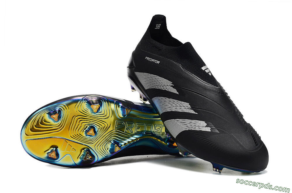 Adidas Predator Accuracy+ Laceless FG Low-Tops Football Boots - Black/Silver 3
