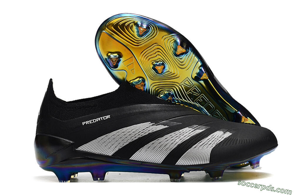 Adidas Predator Accuracy+ Laceless FG Low-Tops Football Boots - Black/Silver 1