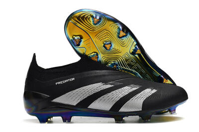 Adidas Predator Accuracy+ Laceless FG Low-Tops Football Boots - Black/Silver