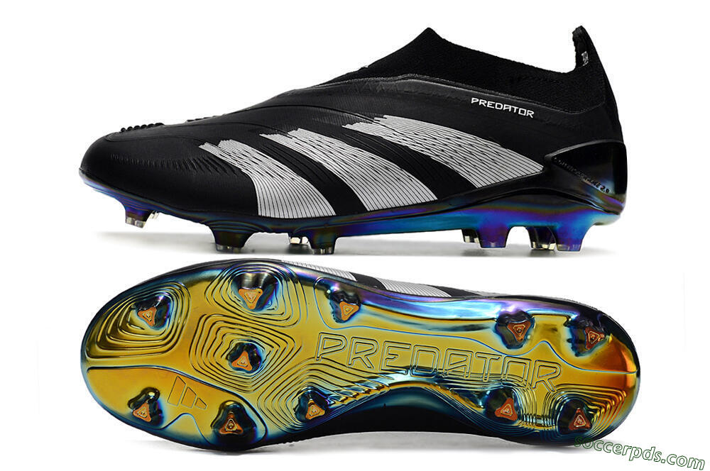 Adidas Predator Accuracy+ Laceless FG Low-Tops Football Boots - Black/Silver 0