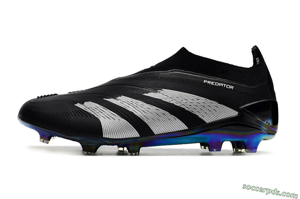 Adidas Predator Accuracy+ Laceless FG Low-Tops Football Boots - Black/Silver 2