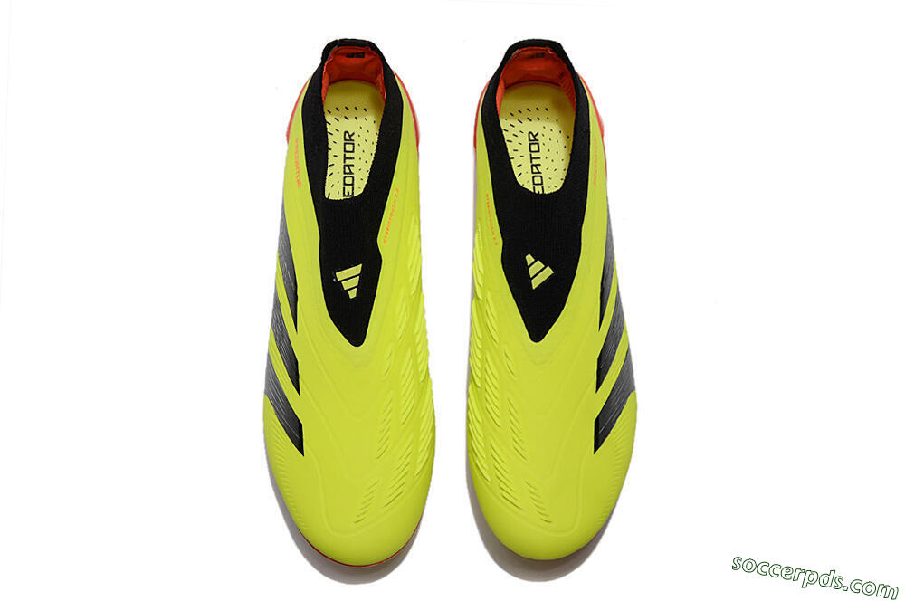 Adidas Predator Accuracy+ Laceless FG Low-Tops Football Boots - Yellow/Black/Grey 4